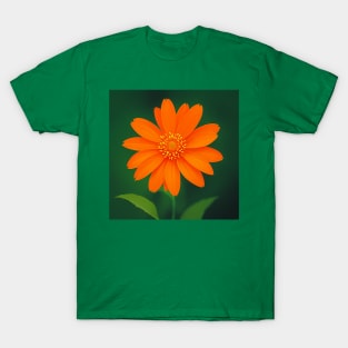 Closeup of an Orange Flower Blooming T-Shirt